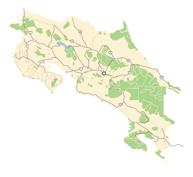 Mapa de Costa Rica